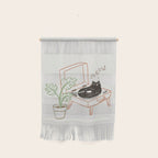 Cat and Plant 78: Vinyl Cat Wall Hanging Gallery Image 1