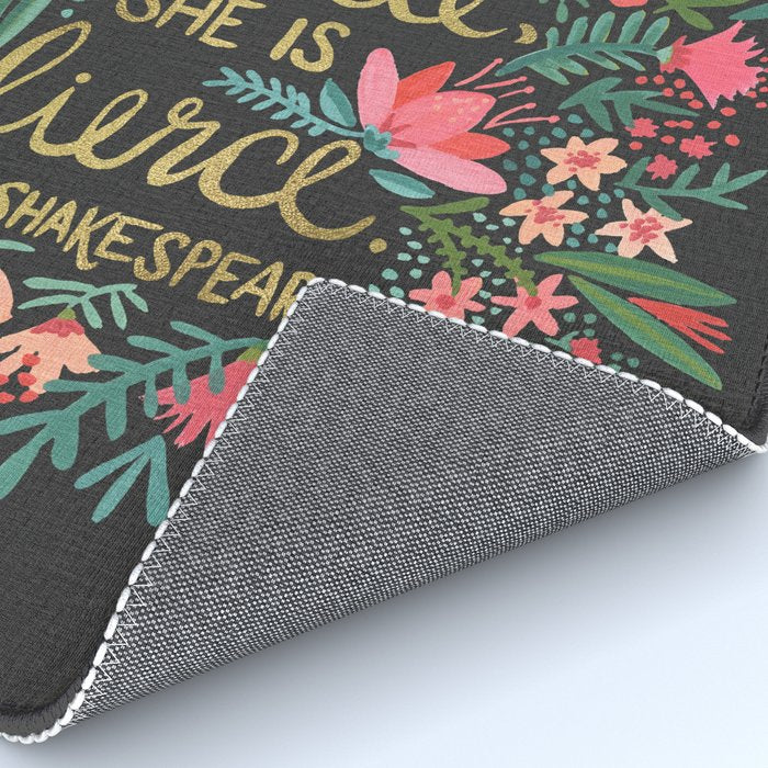 Little & Fierce on Charcoal Rug Gallery Image 4