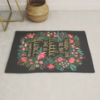 Little & Fierce on Charcoal Rug Gallery Image 1