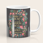 Little & Fierce on Charcoal Coffee Mug Gallery Image 1