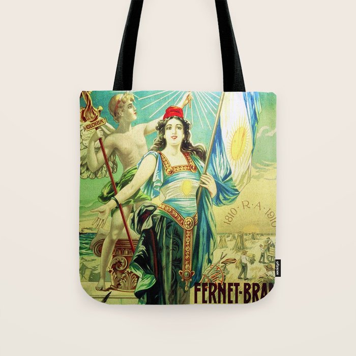1910 Fernet Branca Liqueur Aperitif Advertisement Poster Print Tote Bag Gallery Image 1