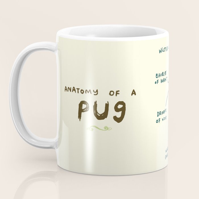 Anatomy of a Pug Coffee Mug Gallery Image 3