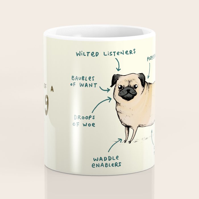 Anatomy of a Pug Coffee Mug Gallery Image 4