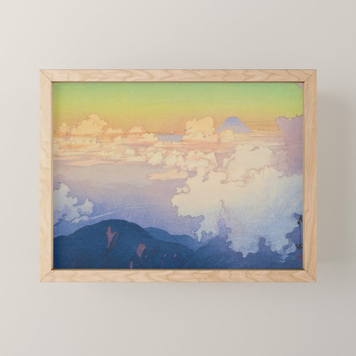 Above the Clouds (Un-Hyo) Vintage Beautiful Japanese Woodblock Print Hiroshi Yoshida Mini Art Print Gallery Image 1
