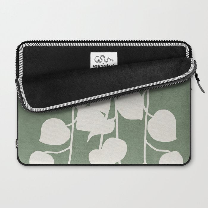 Minimal Abstract Leaves 16 Laptop Sleeve Gallery Image 2