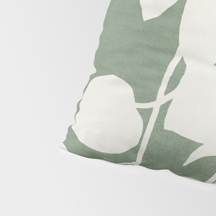 Minimal Abstract Leaves 16 Pillow Sham Gallery Image 4