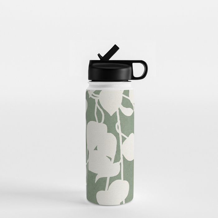 Minimal Abstract Leaves 16 Water Bottle Gallery Image 1