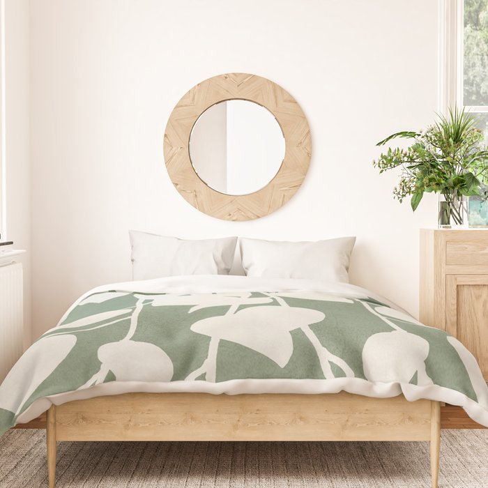 Minimal Abstract Leaves 16 Duvet Cover Gallery Image 3