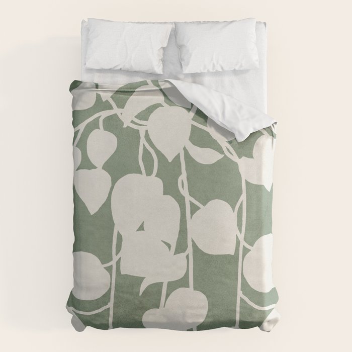 Minimal Abstract Leaves 16 Duvet Cover Gallery Image 1