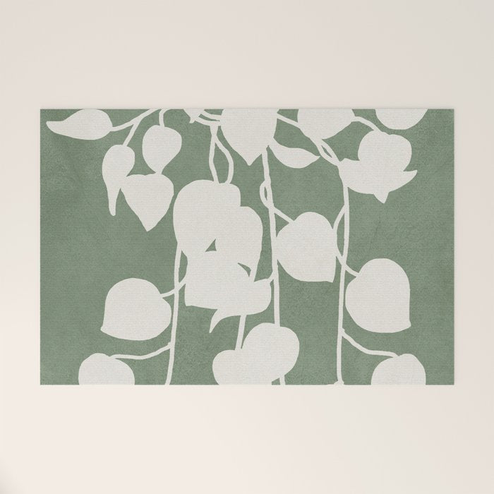 Minimal Abstract Leaves 16 Welcome Mat Gallery Image 1