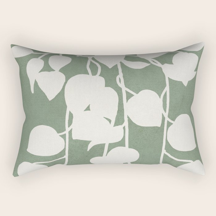 Minimal Abstract Leaves 16 Rectangular Pillow Gallery Image 1