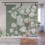 Minimal Abstract Leaves 16 Wall Mural Gallery Image 1
