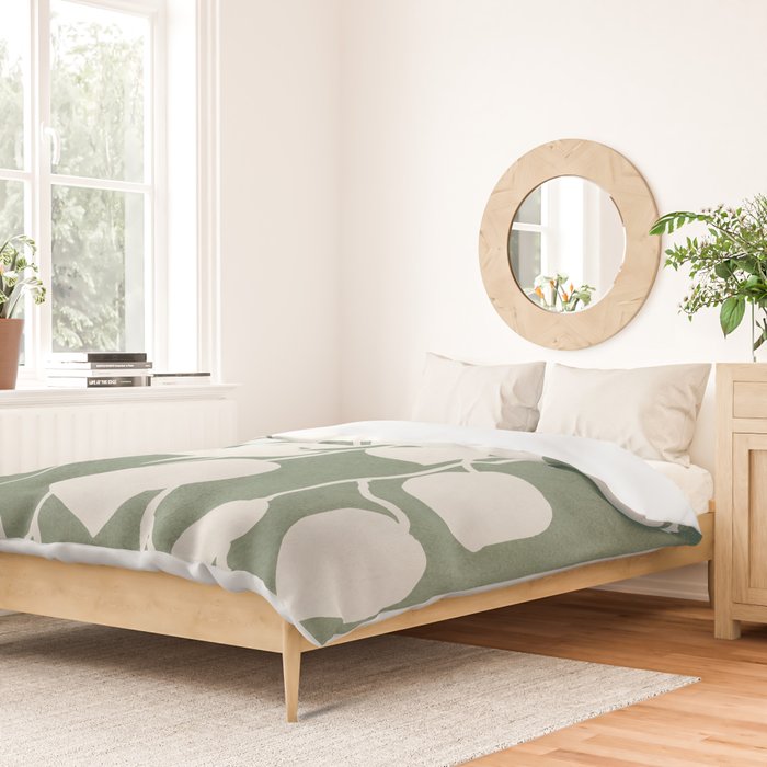 Minimal Abstract Leaves 16 Duvet Cover Gallery Image 2