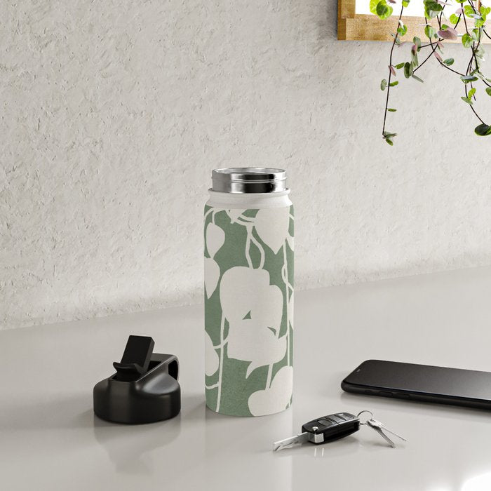 Minimal Abstract Leaves 16 Water Bottle Gallery Image 4