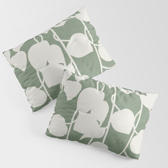 Minimal Abstract Leaves 16 Pillow Sham Gallery Image 3