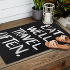 Eat Well, Travel Often Outdoor Rug Gallery Image 2