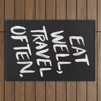 Eat Well, Travel Often Outdoor Rug Gallery Image 1