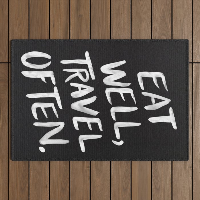 Eat Well, Travel Often Outdoor Rug Gallery Image 1