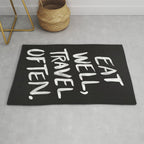 Eat Well, Travel Often Rug Gallery Image 1