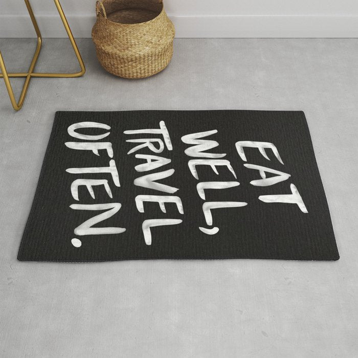 Eat Well, Travel Often Rug Gallery Image 1