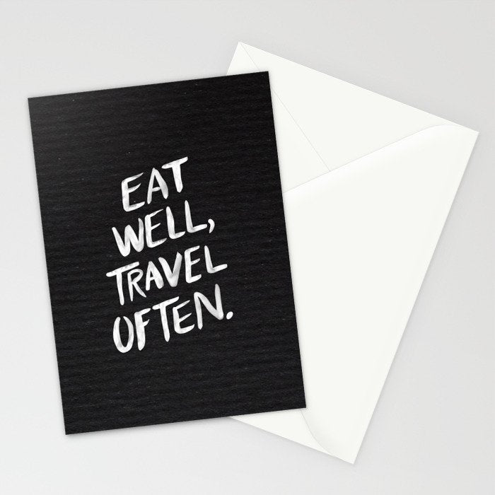 Eat Well, Travel Often Stationery Card Gallery Image 2