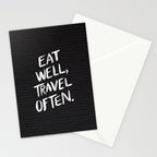 Eat Well, Travel Often Stationery Card Gallery Image 2