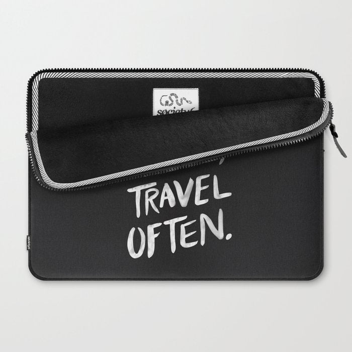 Eat Well, Travel Often Laptop Sleeve Gallery Image 2