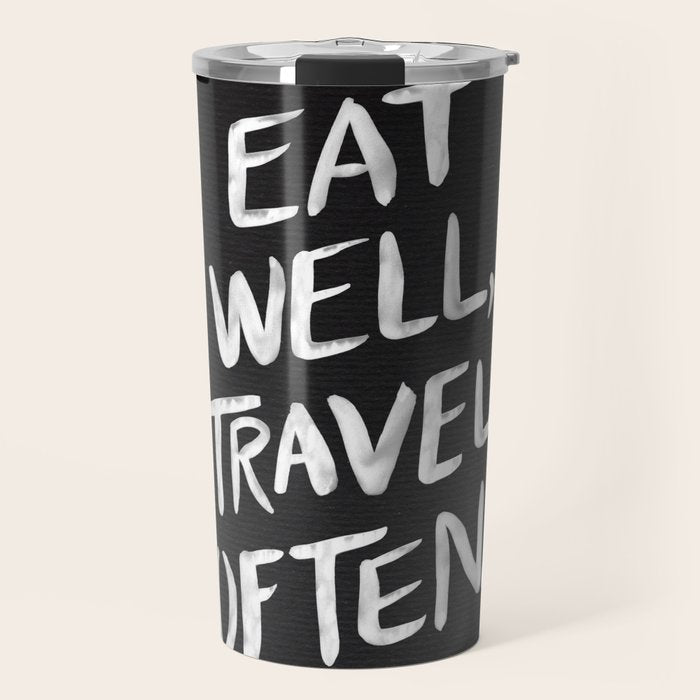 Eat Well, Travel Often Travel Mug Gallery Image 1