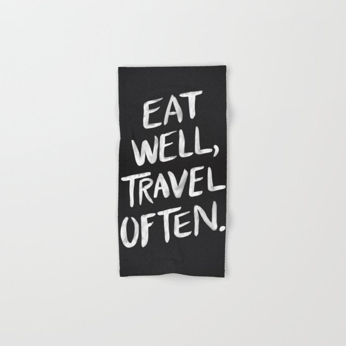 Eat Well, Travel Often Bath Towel Gallery Image 1