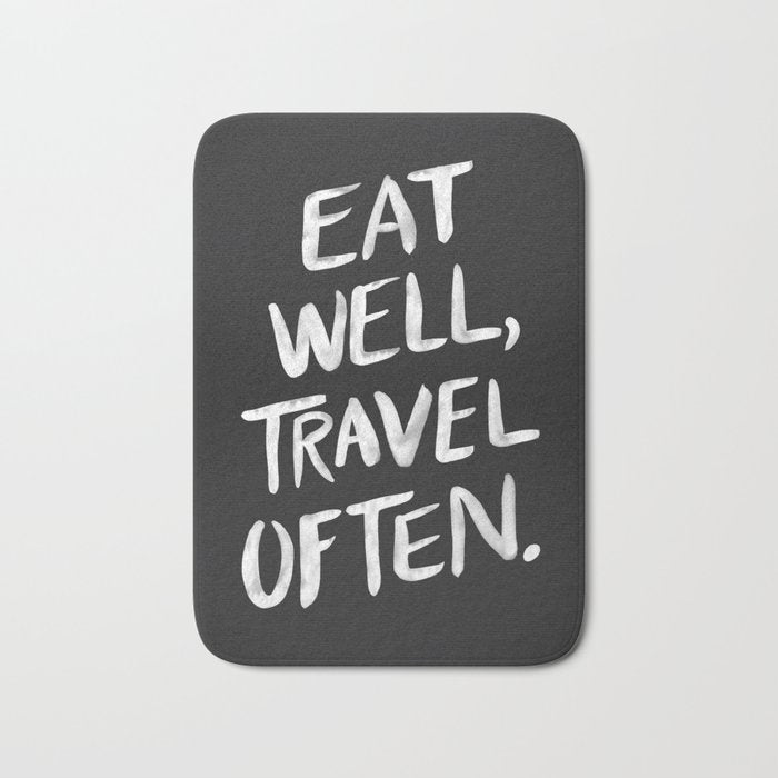 Eat Well, Travel Often Bath Mat Gallery Image 1