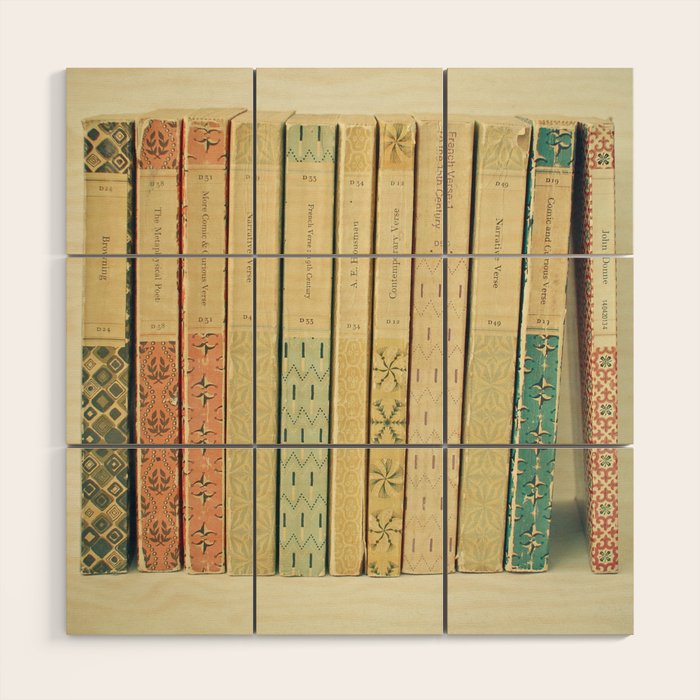 Old Books Wood Wall Art Gallery Image 1