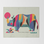 Rhino Throw Blanket Gallery Image 2