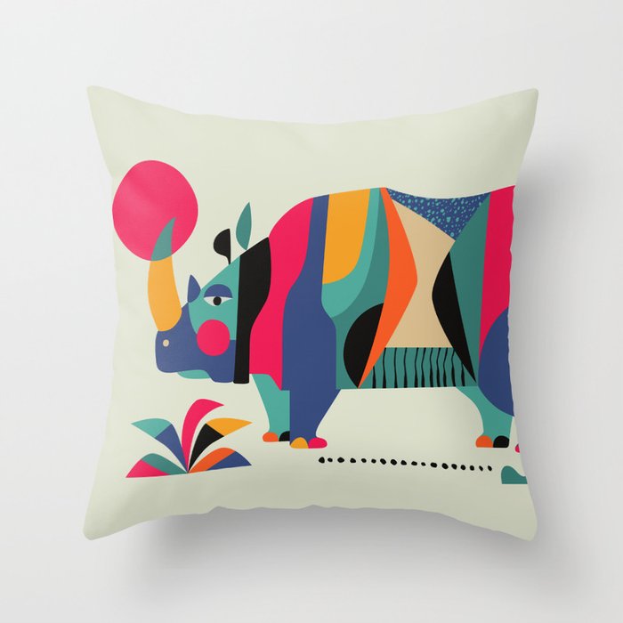 Rhino Throw Pillow Gallery Image 1