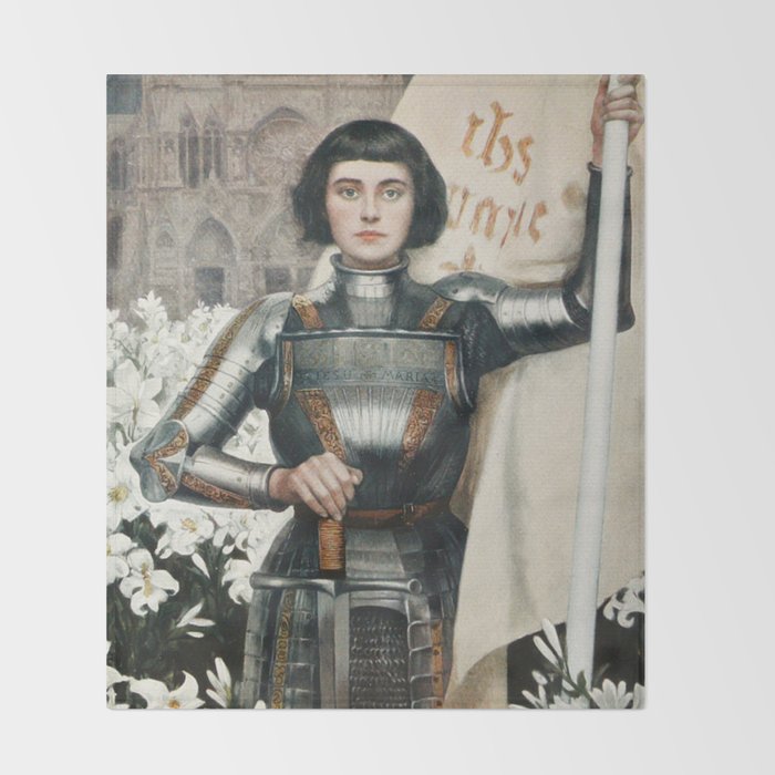 Saint Joan Of Arc Throw Blanket Gallery Image 2
