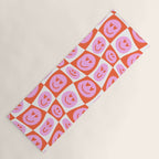 Romantic love heart eye face pattern Yoga Mat Gallery Image 1