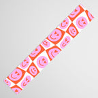 Romantic love heart eye face pattern Table Runner Gallery Image 3
