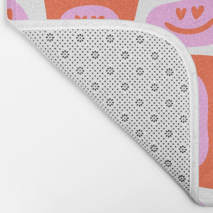 Romantic love heart eye face pattern Bath Mat Gallery Image 2