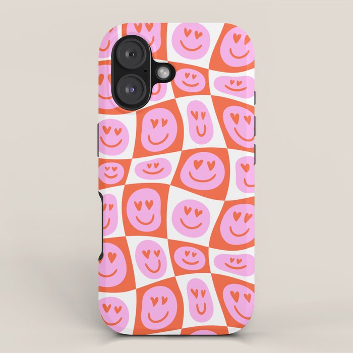 Romantic love heart eye face pattern iPhone Case Gallery Image 1