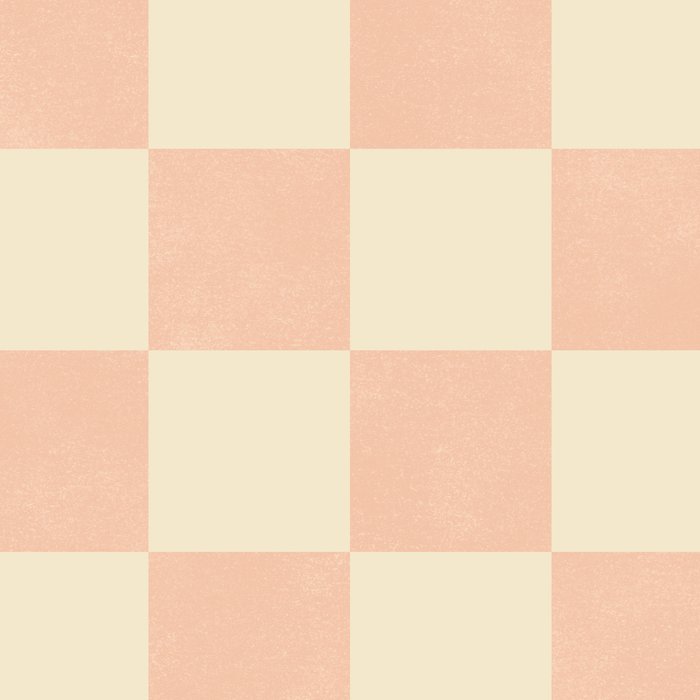 Checkers - peach pink and cream Coffee Mug Gallery Image 2