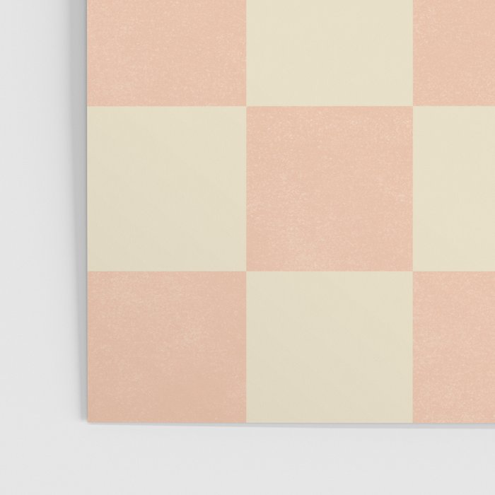 Checkers - peach pink and cream Poster Gallery Image 3