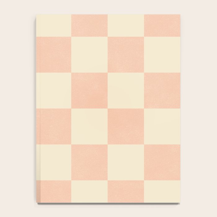 Checkers - peach pink and cream Notebook Gallery Image 4