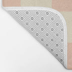 Checkers - peach pink and cream Bath Mat Gallery Image 2