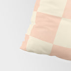 Checkers - peach pink and cream Pillow Sham Gallery Image 4