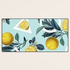 Geometric and Lemon pattern III Desk Mat Gallery Image 3