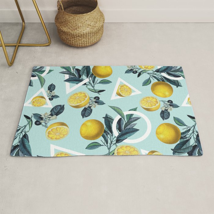 Geometric and Lemon pattern III Rug Gallery Image 1