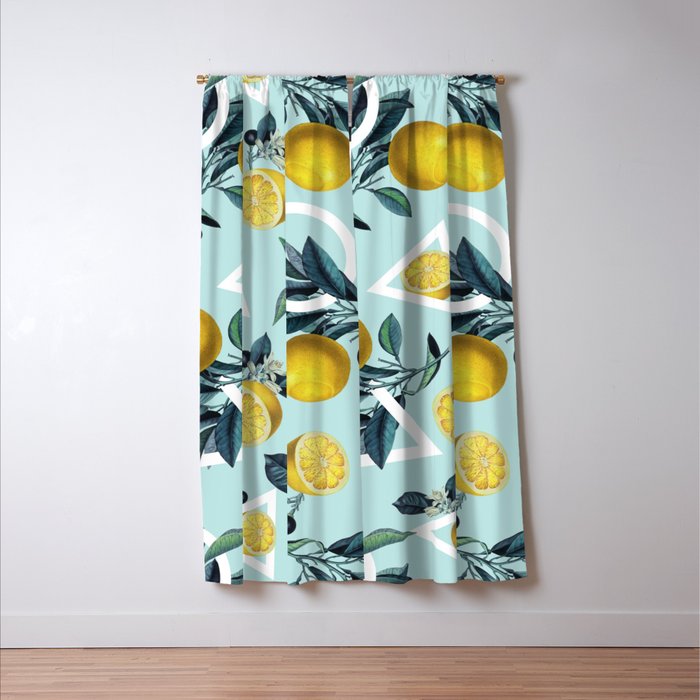 Geometric and Lemon pattern III Window Curtain Gallery Image 3