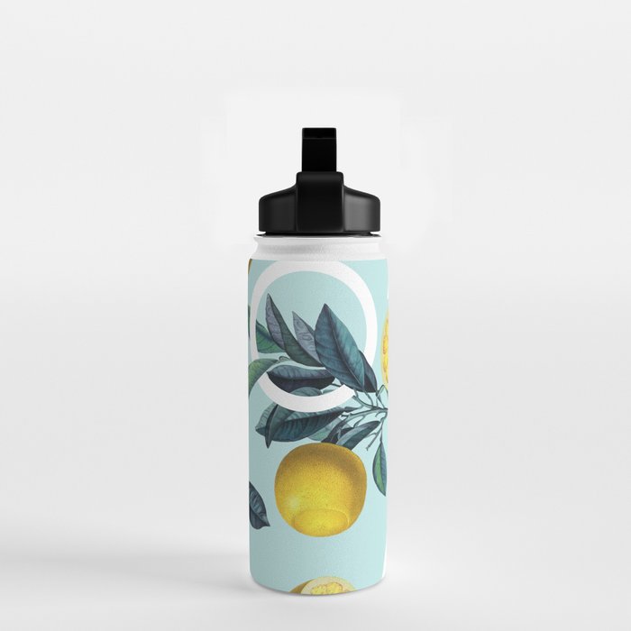 Geometric and Lemon pattern III Water Bottle Gallery Image 2