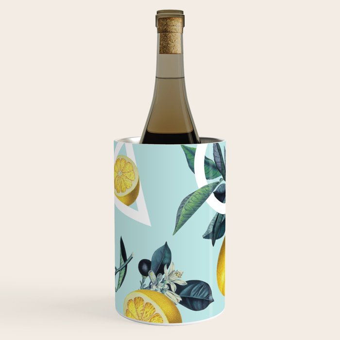 Geometric and Lemon pattern III Wine Chiller Gallery Image 1