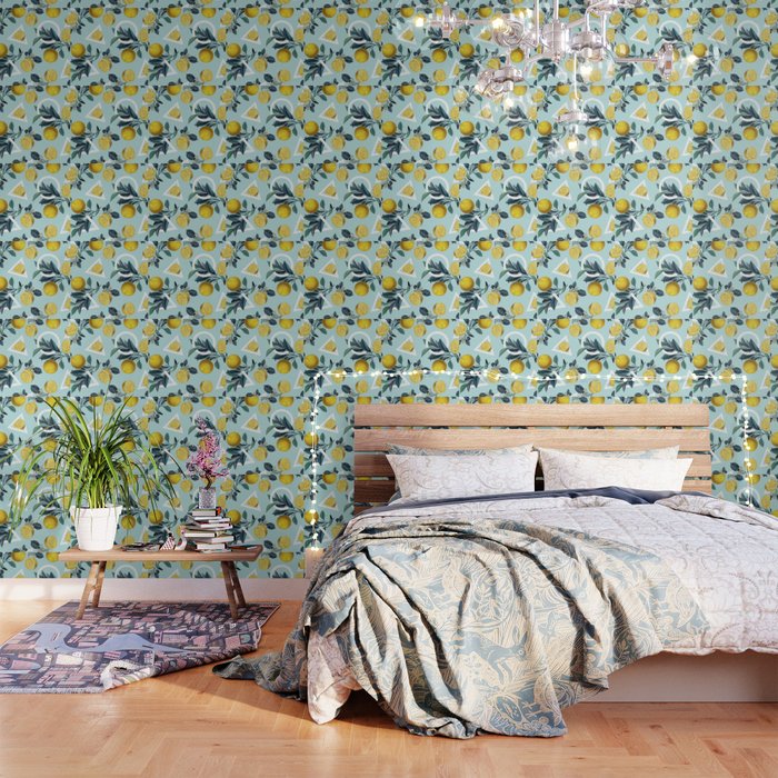 Geometric and Lemon pattern III Wallpaper Gallery Image 3