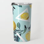 Geometric and Lemon pattern III Travel Mug Gallery Image 3